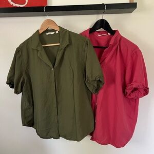 Uniqlo Linen Blend Open Collar Shirt Bundle